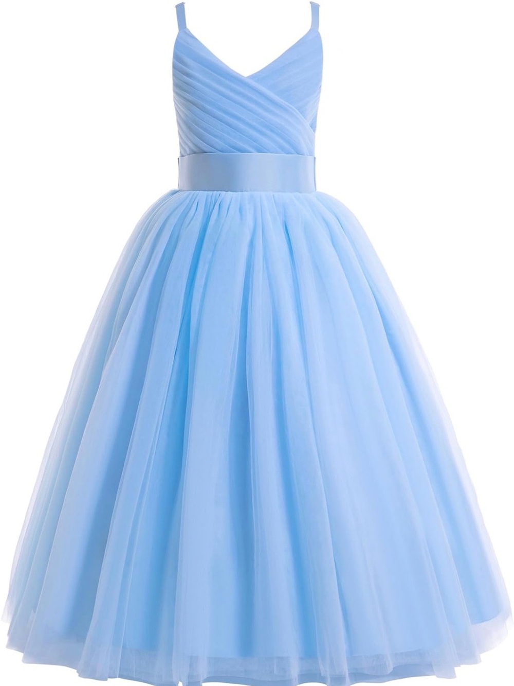 NWT Light Blue Tulle Formal with Spaghetti Straps - Girls 12/13
